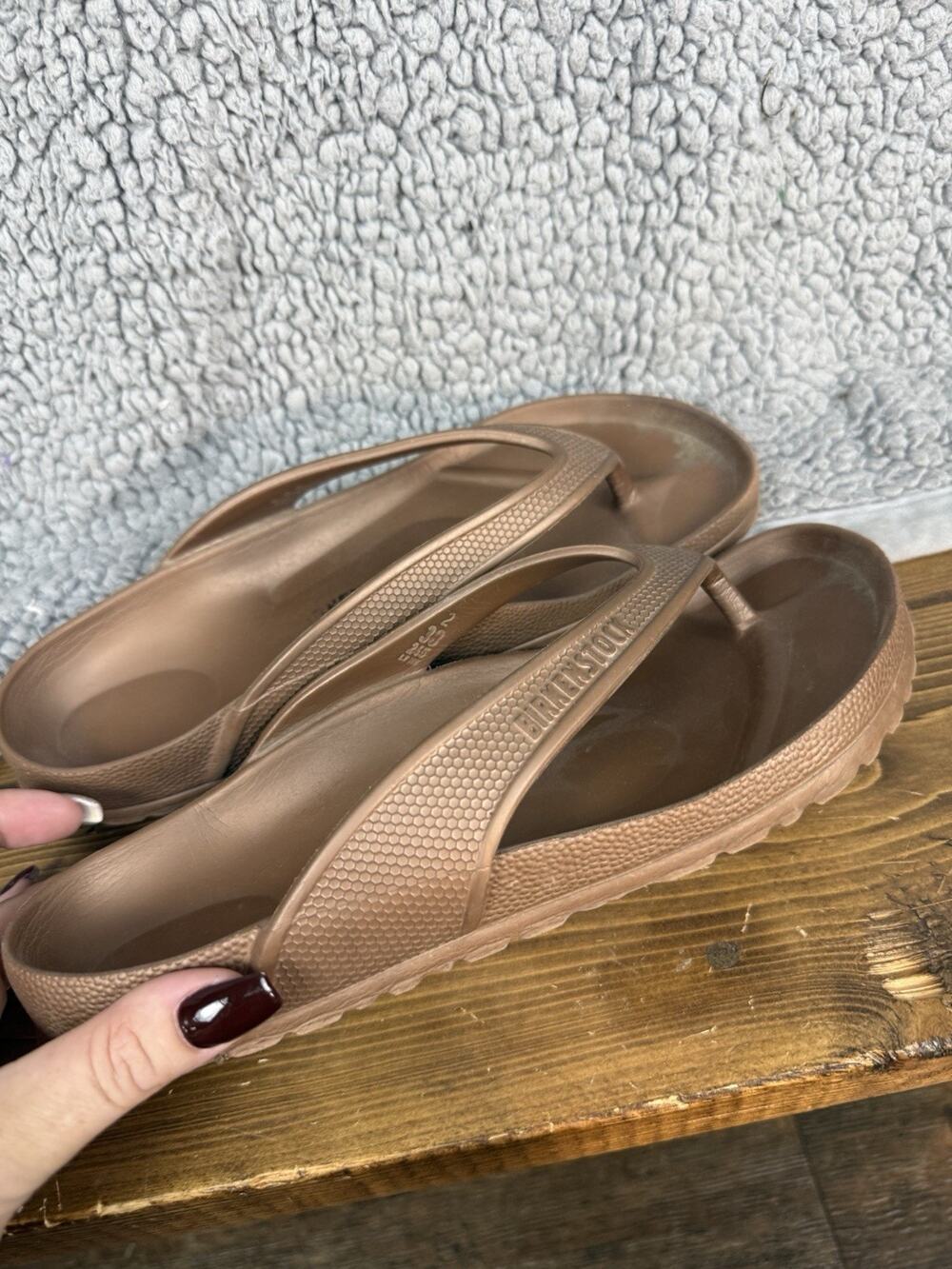 Birkenstock Honolulu EVA Waterproof Flip Flop Sandal (Metallic Copper) Size 38